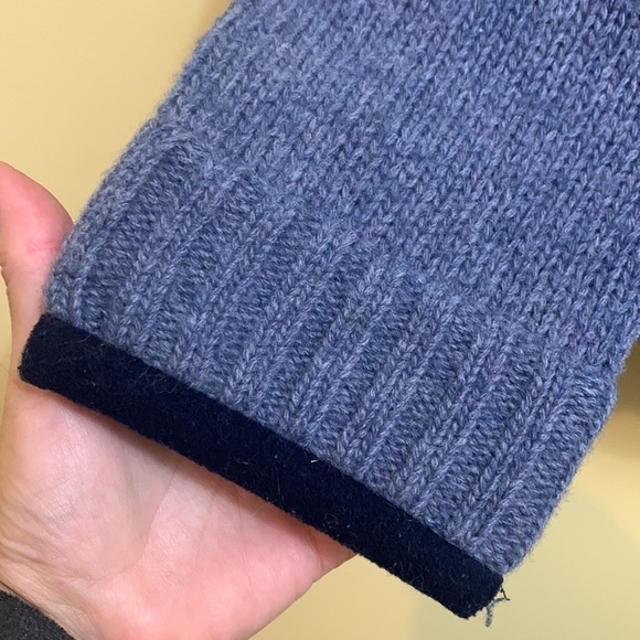 Alpine Design | Blue 1/4 Zip Mock Wool Blend Fleece Collar Pullover Sweater L - Picture 3 of 13